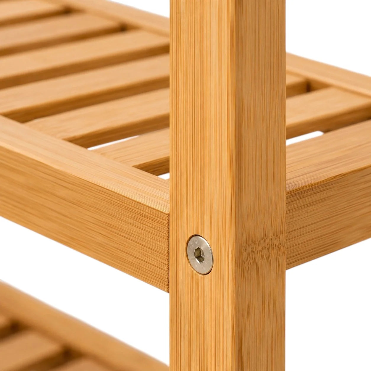 3-Tier Bamboo Bathroom Storage Shelf, Natural Brown, 40 x 28 x 72 cm