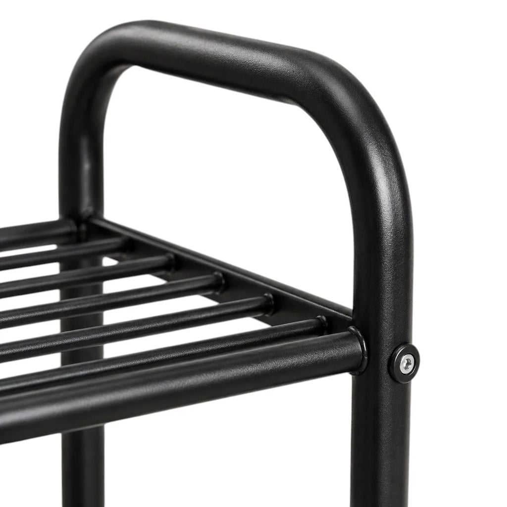 3-Tier Freestanding Metal Shoe Rack, Black, 65 x 28 x 50 cm